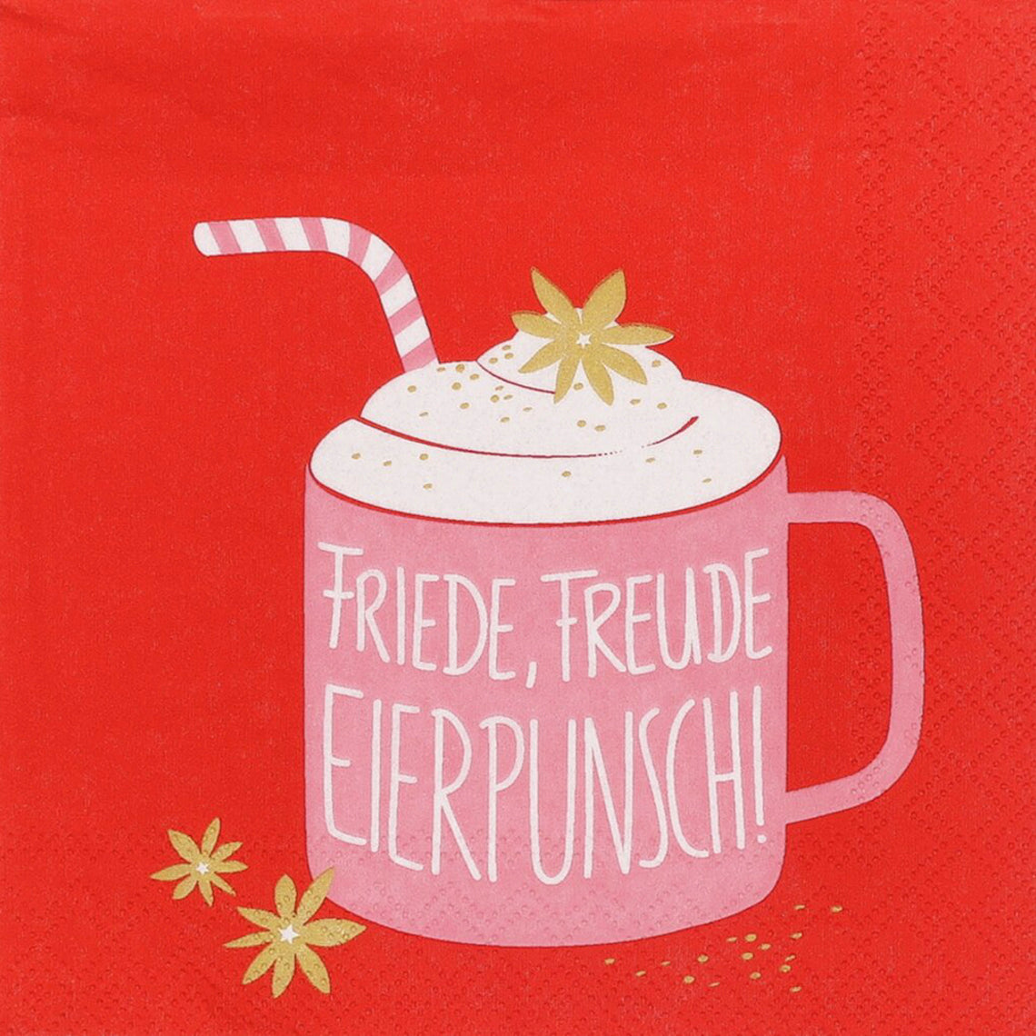 Cocktailservietten "Friede, Freude..."_räder