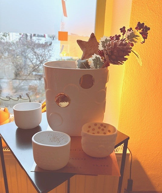 Goldener Punkt_Teelichthalter "Zeit der Wünsche"_räder