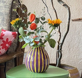 Artisan - Vase violett/gelb