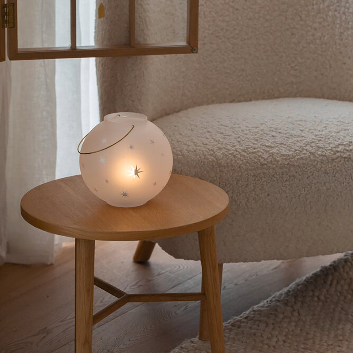 Gefrostetes Glaswindlicht "Stern"_räder