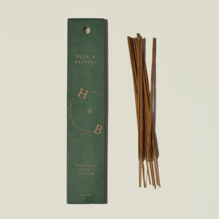 Räucherstäbchen Moschus, Patchouli & Weihrauch (von H&B Incense)