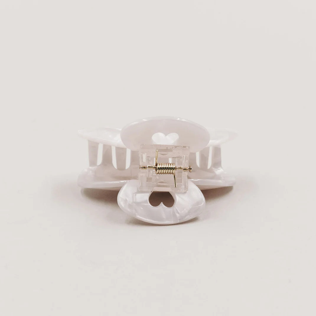 Haarspange Herz weiß