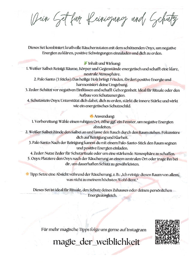 Informationen zum kleinen Räucherset (Inhalt, Wirkung und Anwendung)