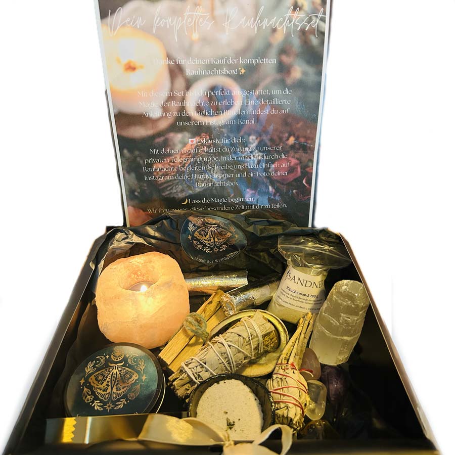 Rauhnachtskiste: Box mit Materialien für  Rituale der Rauhnächte