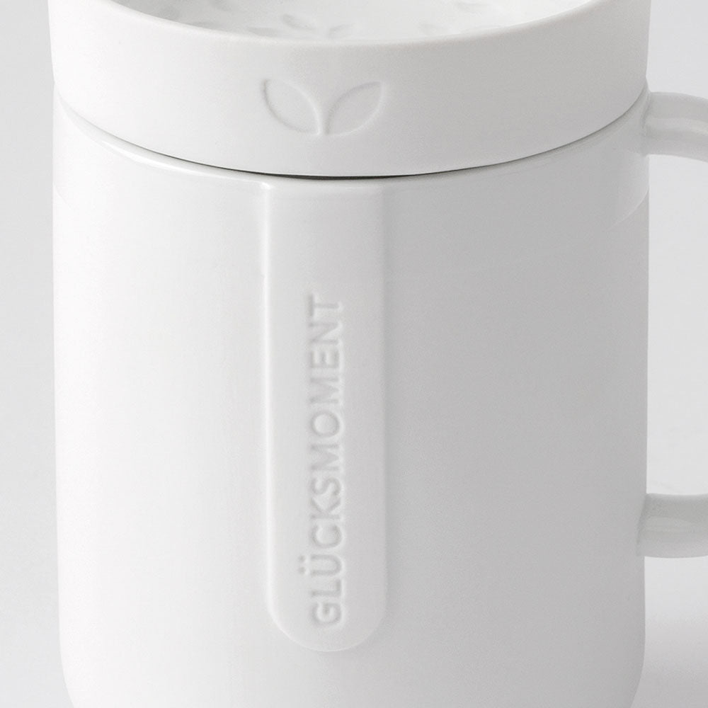 Tasse mit Deckel "Glücksmoment" - Cozy Time