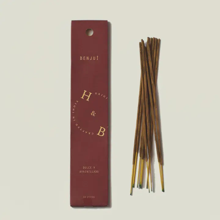 Entspannende Räucherstäbchen aus Benzoe-Weihrauch