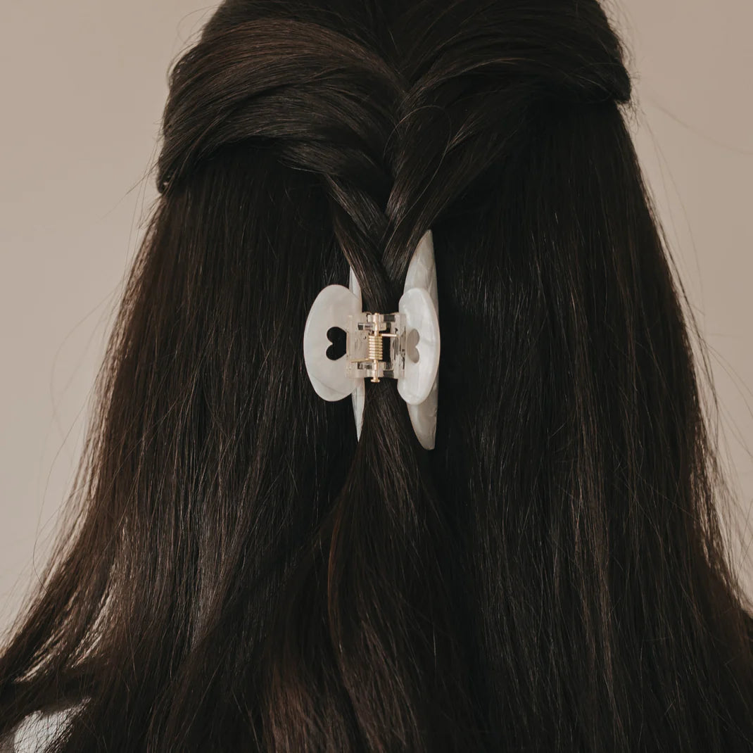 Harspange Herz weiß