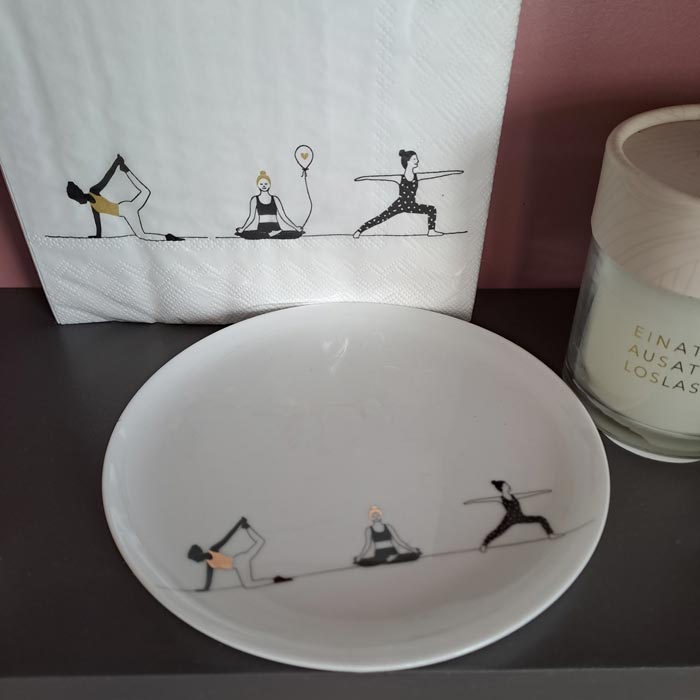 Servietten (Yoga-Motiv)